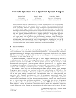 Scalable Synthesis with Symbolic Syntax Graphs