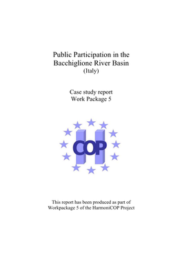 Public Participation in the Bacchiglione River Basin (Italy)