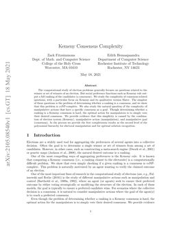 Kemeny Consensus Complexity