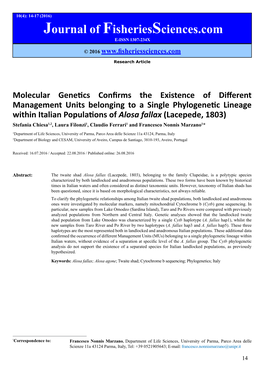 Molecular Genetics Confirms the Existence of Different Management