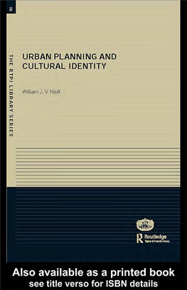 URBAN PLANNING and CULTURAL IDENTITY the RTPI Library Series