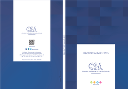 Rapport Annuel 2015 Rappor T Www Annuel .Csa.Fr 2015 Rapportannuel 2015