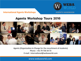 Agents Workshop Tours 2016 WEBA WORLD