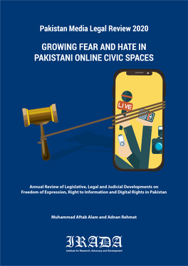 Pakistan Media Legal Review 2020 Growing Hate and Fear In