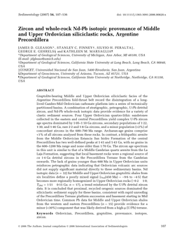 Zircon and Whole-Rock Nd-Pb Isotopic Provenance of Middle and Upper Ordovician Siliciclastic Rocks, Argentine Precordillera