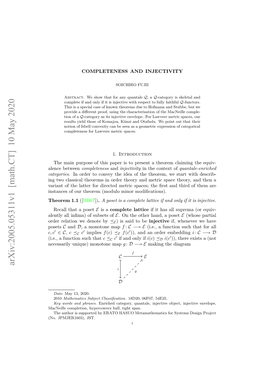 Arxiv:2005.05311V1 [Math.CT]