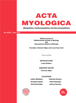 ACTA MYOLOGICA (Myopathies, Cardiomyopathies and Neuromyopathies)