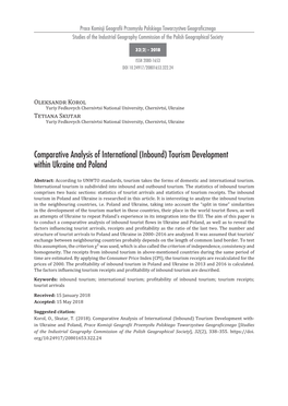 (Inbound) Tourism Development Within Ukraine and Poland