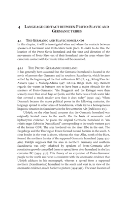 4 Language Contact Between Proto-Slavic and Germanic Tribes