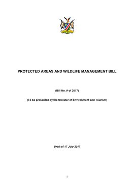 Protected Areas and Wildlife Management Bill