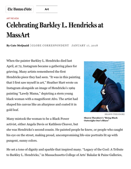 Celebrating Barkley L. Hendricks at Massart