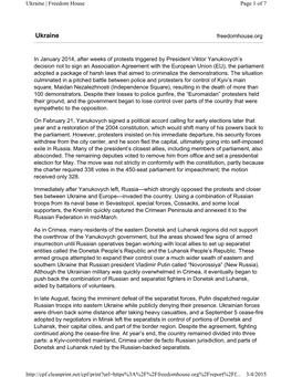 Ukraine | Freedom House Page 1 of 7