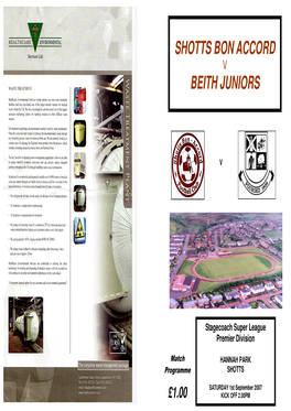 SHOTTS BON ACCORD BEITH JUNIORS -.:: GEOCITIES.Ws