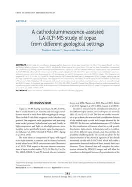 A Cathodoluminescence-Assisted LA-ICP-MS Study of Topaz From