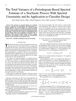 The Total Variance of a Periodogram-Based Spectral