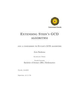 Extending Stein's GCD Algorithm