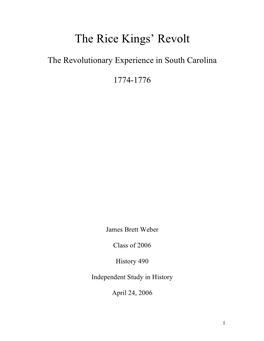 The Rice Kings' Revolt