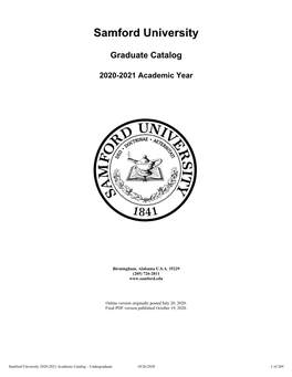 Graduate Catalog