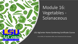 Home Gardening Certificate Course Module 16