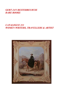 Gert Jan Bestebreurtje Rare Books Catalogue 211 Women Writers