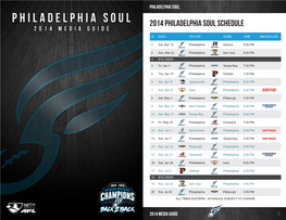 2014 Philadelphia Soul Media Guide