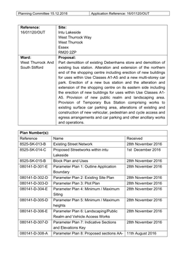 Planning Committee 15.12.2016 Application Reference: 16/01120/OUT