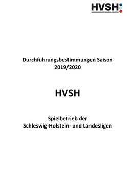 Spielbetrieb Der Schleswig-Holstein- Und Landesligen