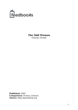 The Odd Women Gissing, George