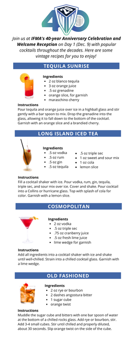 WW 40Th Anniversary Cocktail Recipes