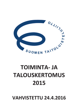 2015 Toimintakertomus Vahvistettu