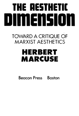 Aesthetic-Dimension- -Marcuse.Pdf