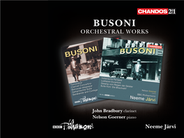 BUSONI Orchestral Works