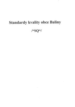 Standardy Kvality Obce Baliny