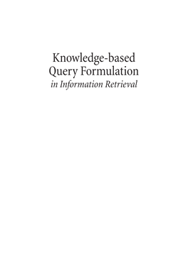 Knowledge-Based Query Formulation in Information Retrieval