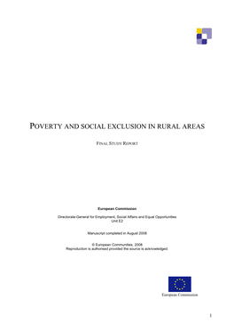 Poverty and Social Exclusion in Rural Areas