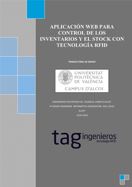 Aplicación Web Para Control De Los Inventarios Y El Stock Con Tecnología Rfid