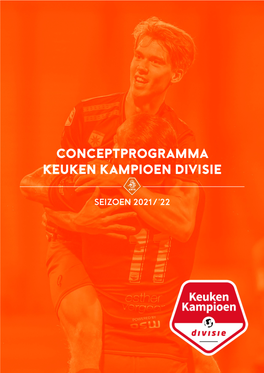 Conceptprogramma Keuken Kampioen Divisie 2021