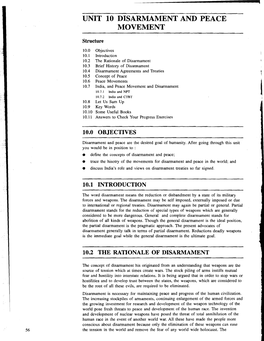 Unit 10 Disarmament and Peace Movement 1