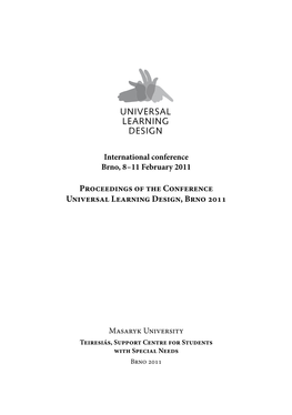 Proceedings of the Conference Universal Learning Design, Brno 2011