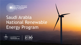 Saudi Arabia National Renewable Energy Program