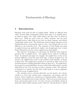 Fundamentals of Rheology