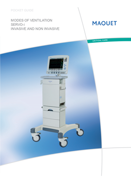 MODES of VENTILATION SERVO-I INVASIVE and NON INVASIVE