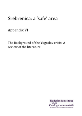 Srebrenica: Prologue, Chapter 1, Section 1