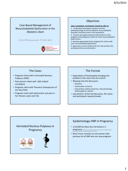 Case-Based Management of Musculoskeletal Dysfunction in The