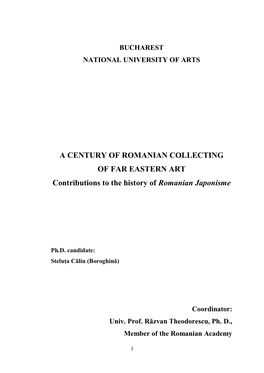 A Century of Romanian Collecting of Far Eastern Art