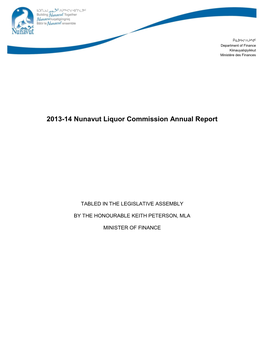 2013-14 Nunavut Liquor Commission Annual Report