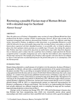 Recreating a Possible Flavian Map of Roman Britain with a Detailed Map