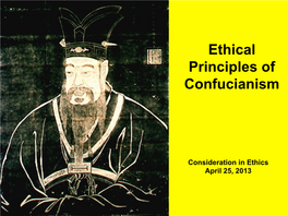 Ethical Principles of Confucianism