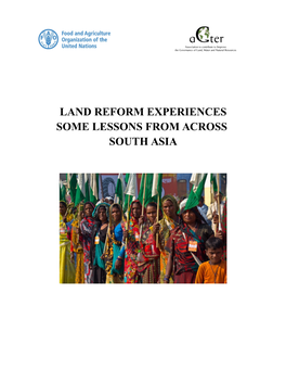 Land Reform Experiences