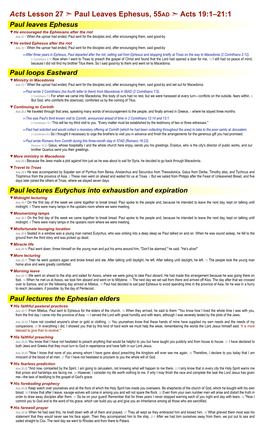 Acts Lesson 27 Paul Leaves Ephesus, 55AD Acts 19:1–21:1